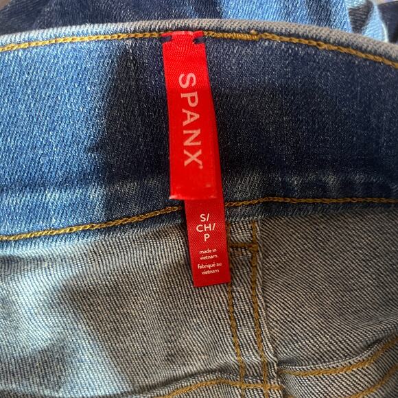 Spanx Bootcut Jegging Jeans Womens Small Blue Medium Wash Denim Pull On Stretch - Picture 6 of 12